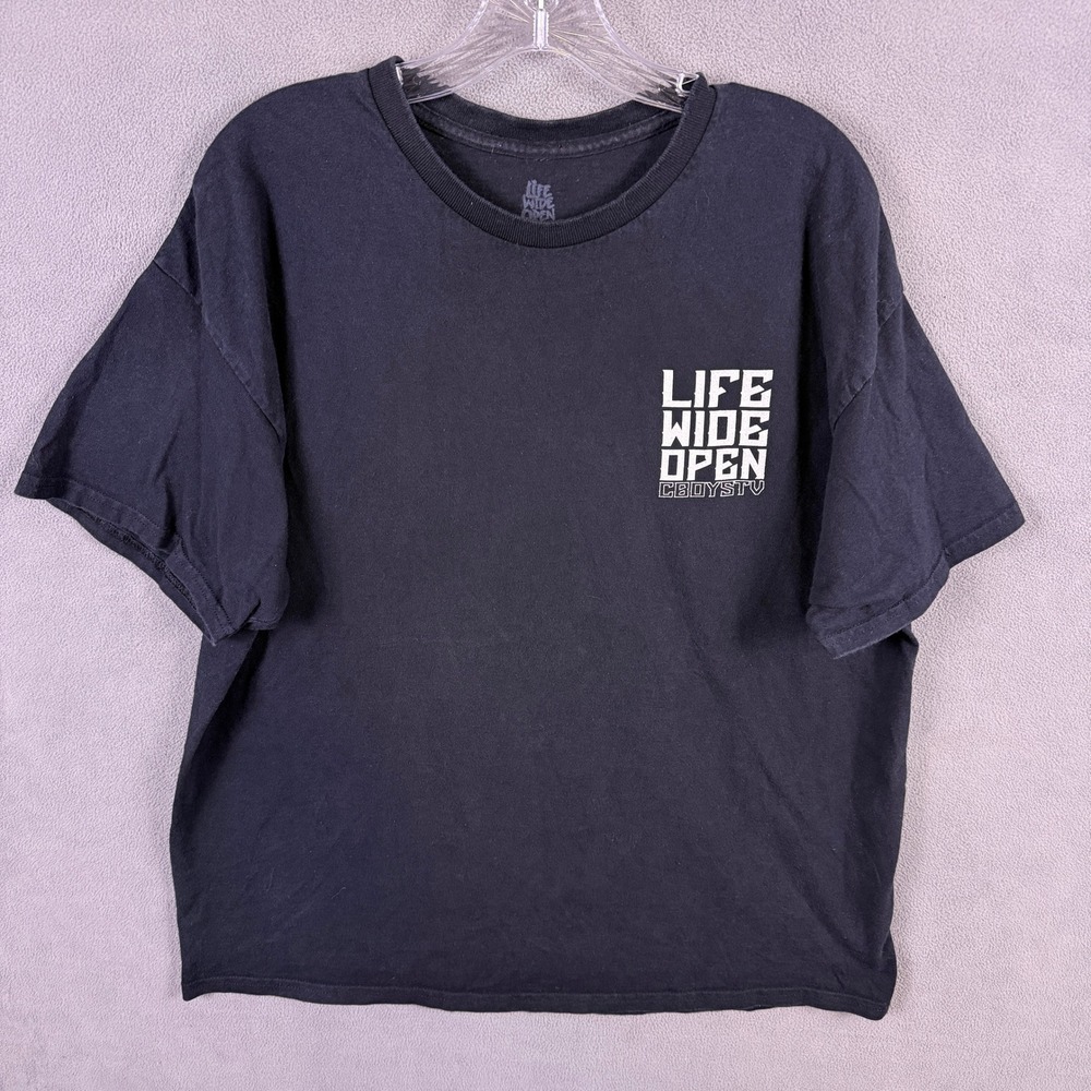 CBoysTV Life Wide Open T-Shirt Mens XL Black Skeleton Gas Can Graphic